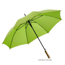 Eco Environment Friendly Renewable Recycled Plastic RPET Bamboo Handle Umbrella